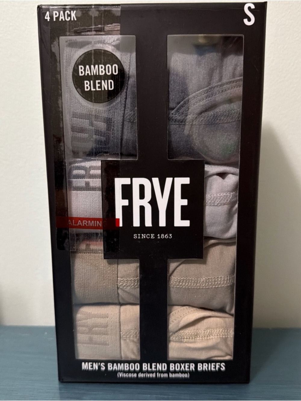 FRYE Men's Boxer Briefs Pack - Gray & Beige Bamboo Blend